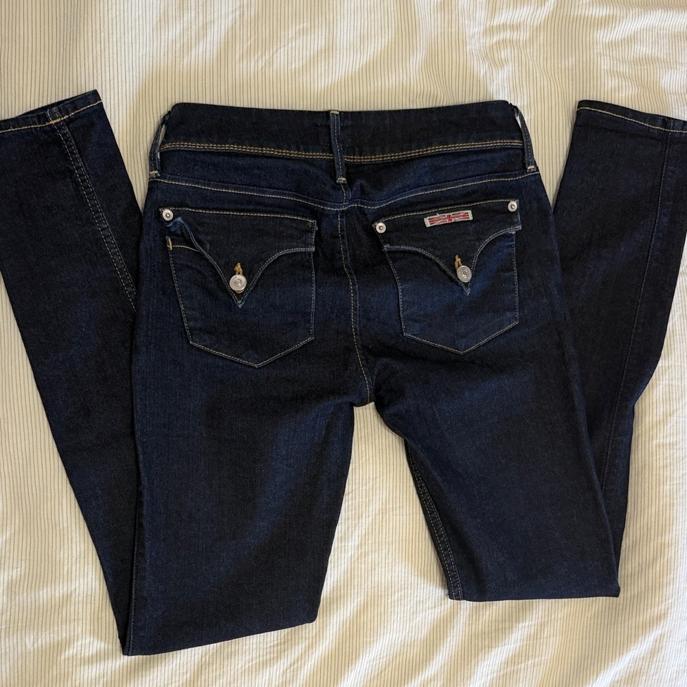 Hudson Collin Flap Skinny Women's Size 26 Low-Rise Dark Denim